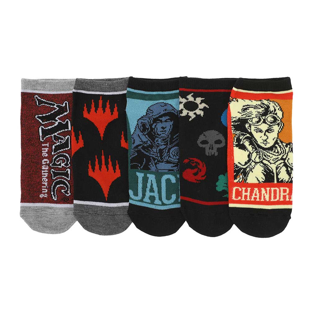 Magic The Gathering Icons 5 Pair Ankle Socks
