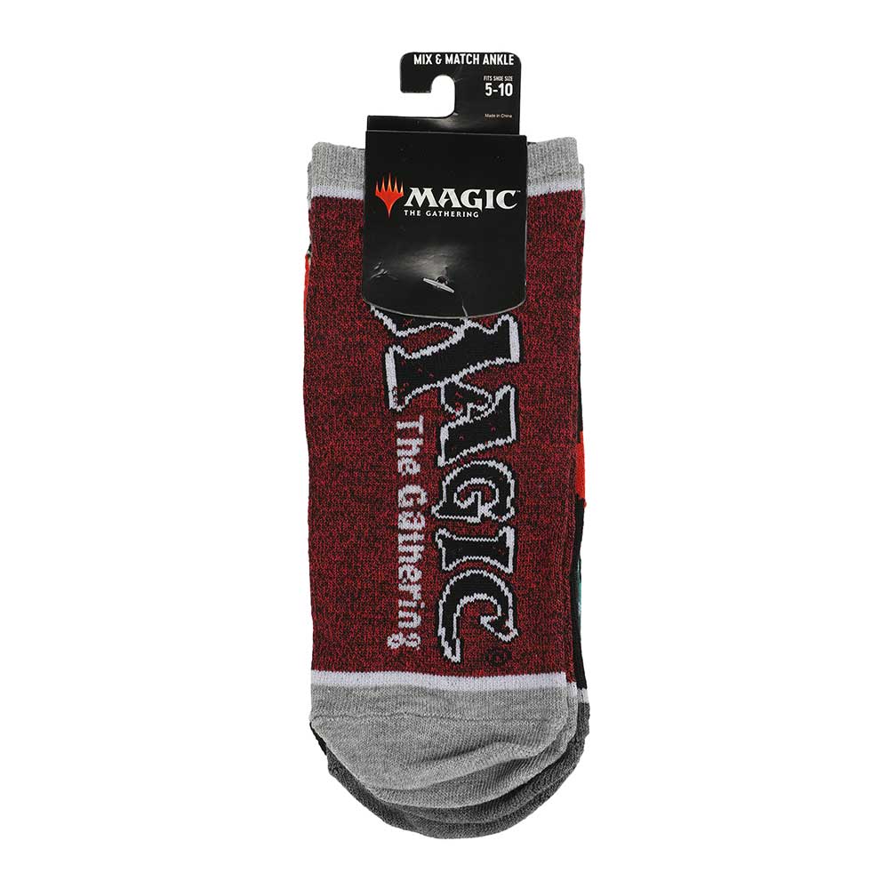 Magic The Gathering Icons 5 Pair Ankle Socks