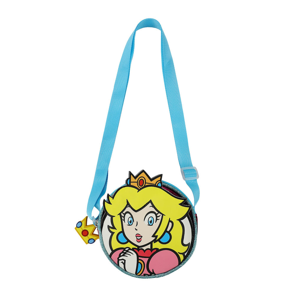 Super Mario Princess Peach Die-Cut Crossbody Purse