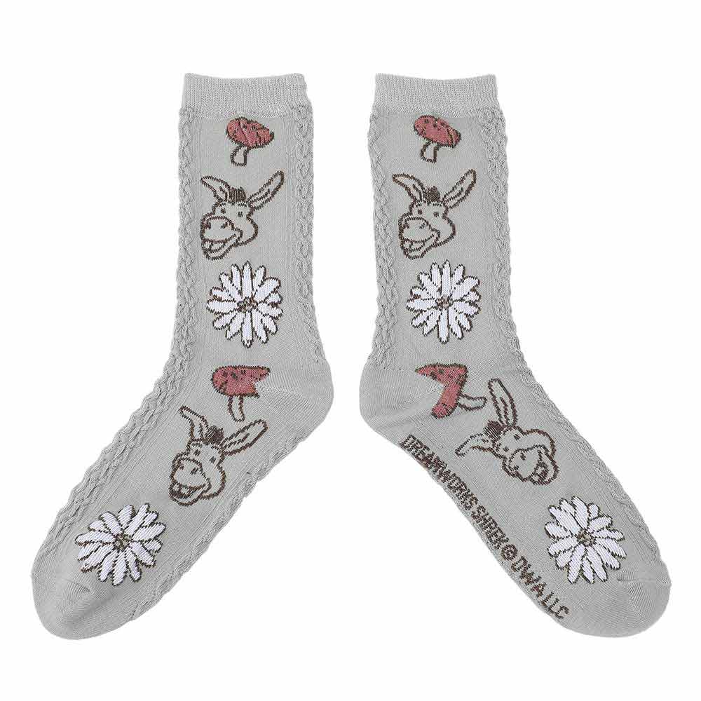 Dreamworks Shrek & Donkey Women's 2 Pair Crew Socks