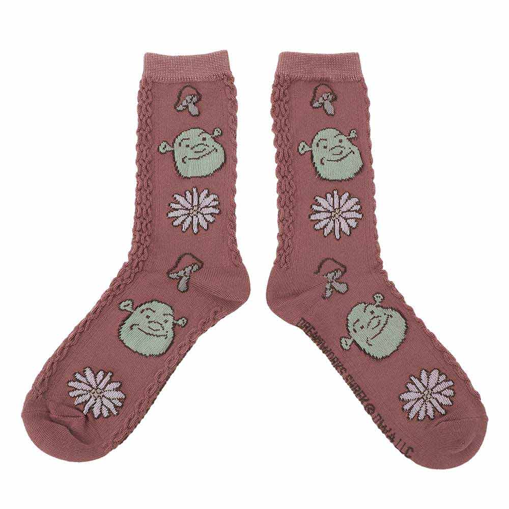 Dreamworks Shrek & Donkey Women's 2 Pair Crew Socks