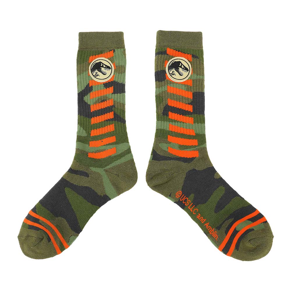 Jurassic Park Woven Patch Crew Socks