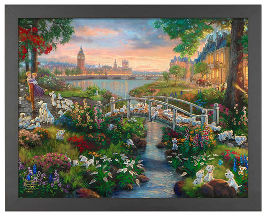 101 Dalmations Disney Thomas Kinkade Framed Art Print