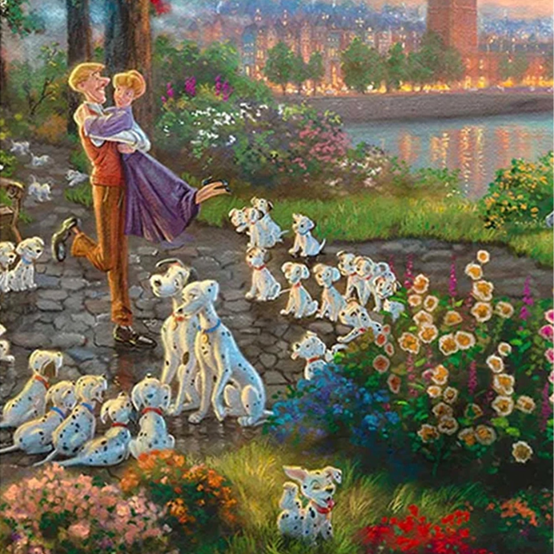101 Dalmations Disney Thomas Kinkade Framed Art Print