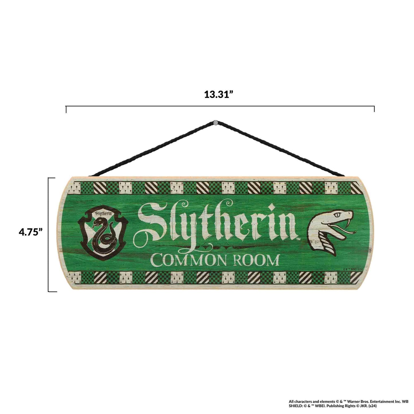 Harry Potter Slytherin Common Room Hanging Wooden Wall Sign