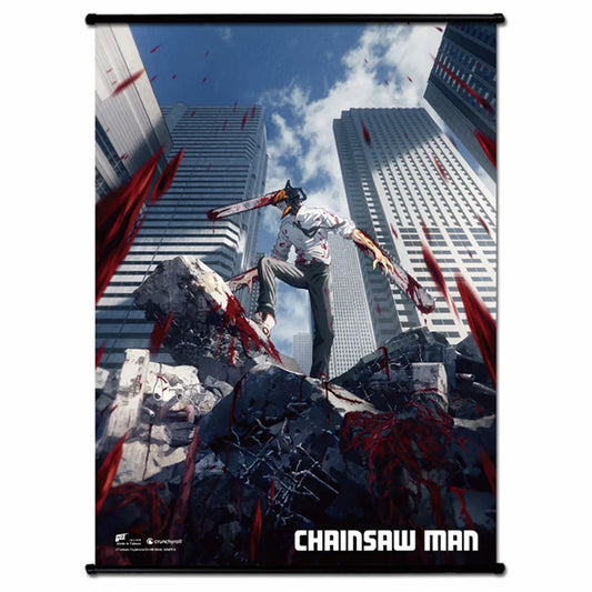 Chainsaw Man Season 1 Poster Fabric Wall Scroll