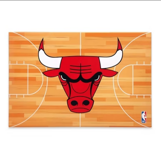 Chicago Bulls Basketball Court Floor Canvas