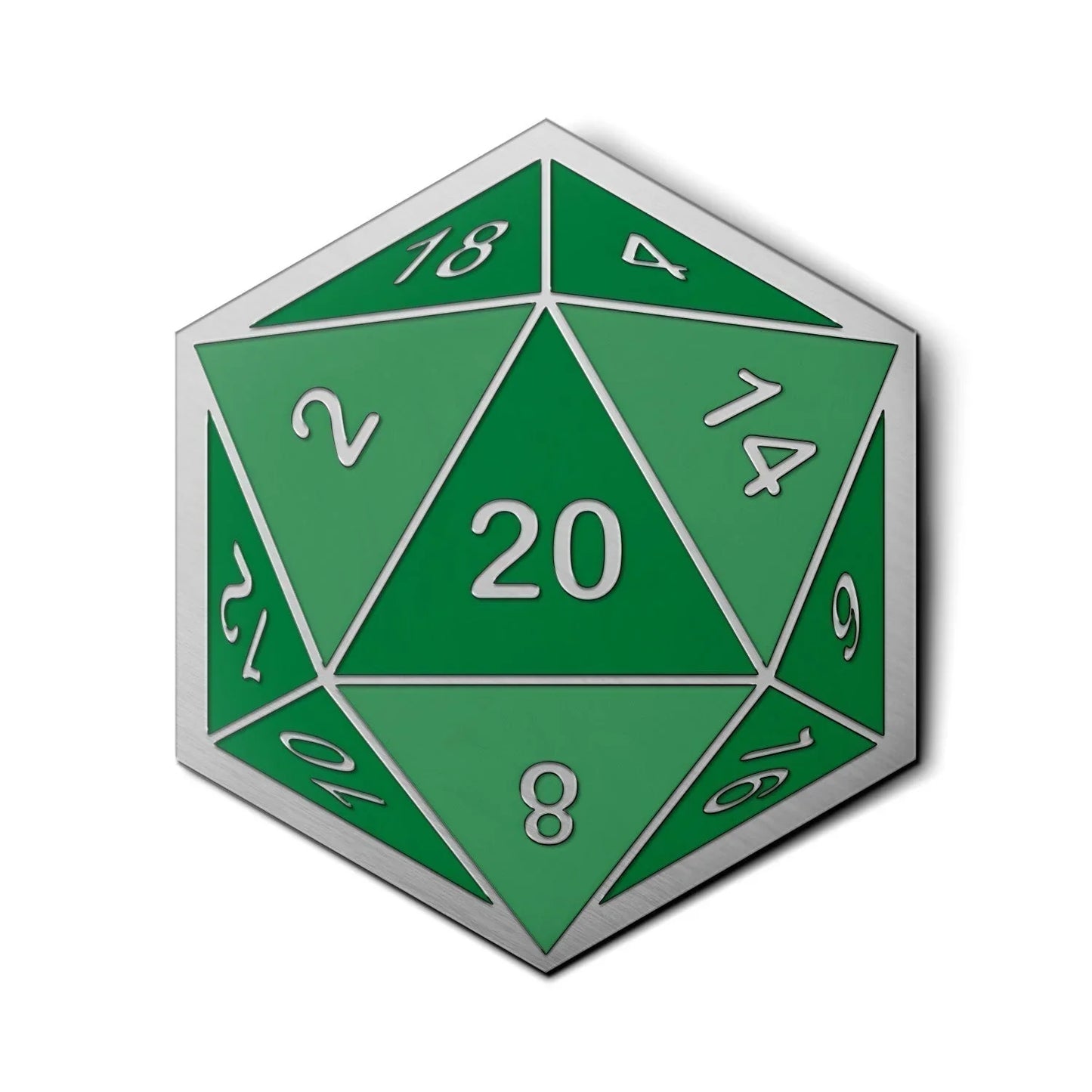 D20 Dice Die - Hard Enamel Adventure Dice Pin Metal