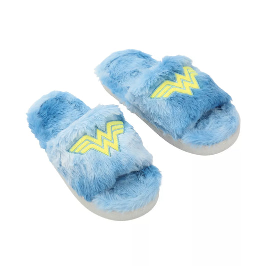 DC Comics Wonder Woman Fuzzy Slide Slippers