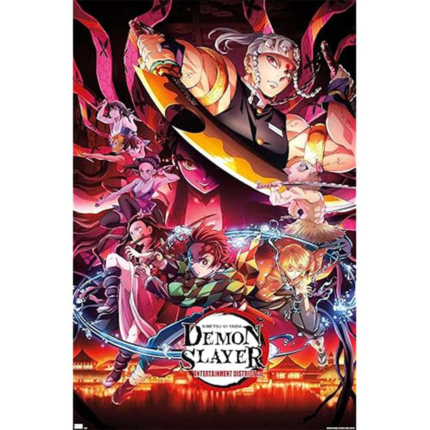 Demon Slayer: Entertainment District Arc Poster Fabric Wall Scroll