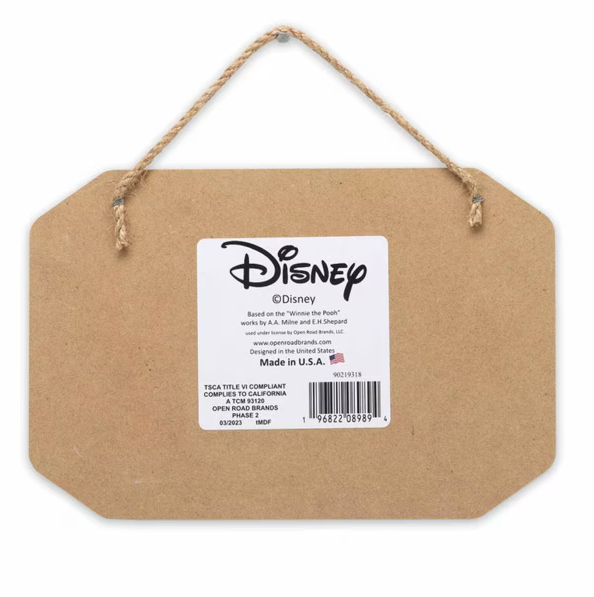 Disney Winnie the Pooh Happy Sort of Day Hanging Wood Wall Decor