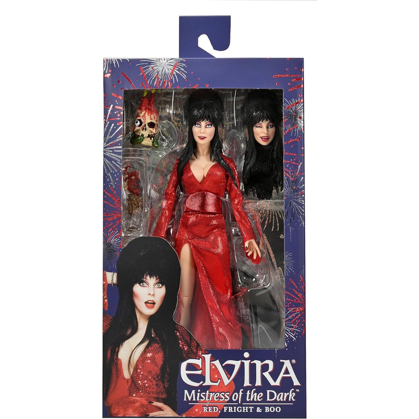 Elvira Mistress of the Dark Red, Fright and Boo Red Dress 7” Ultimate Action Figure