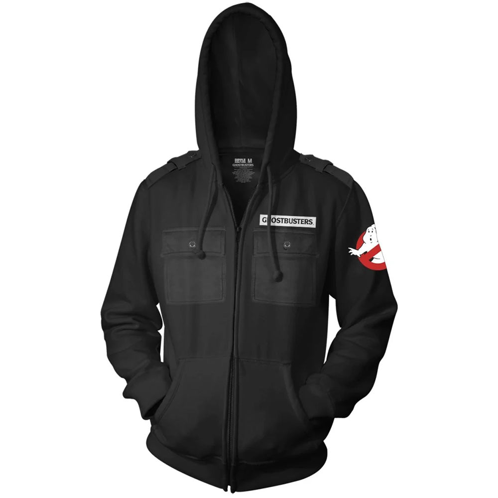 Ghostbusters No Ghost Logo Military Zip Hoodie