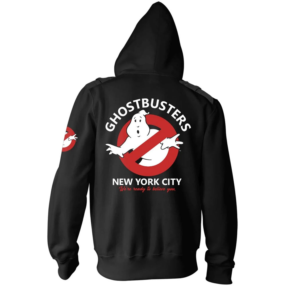 Ghostbusters No Ghost Logo Military Zip Hoodie