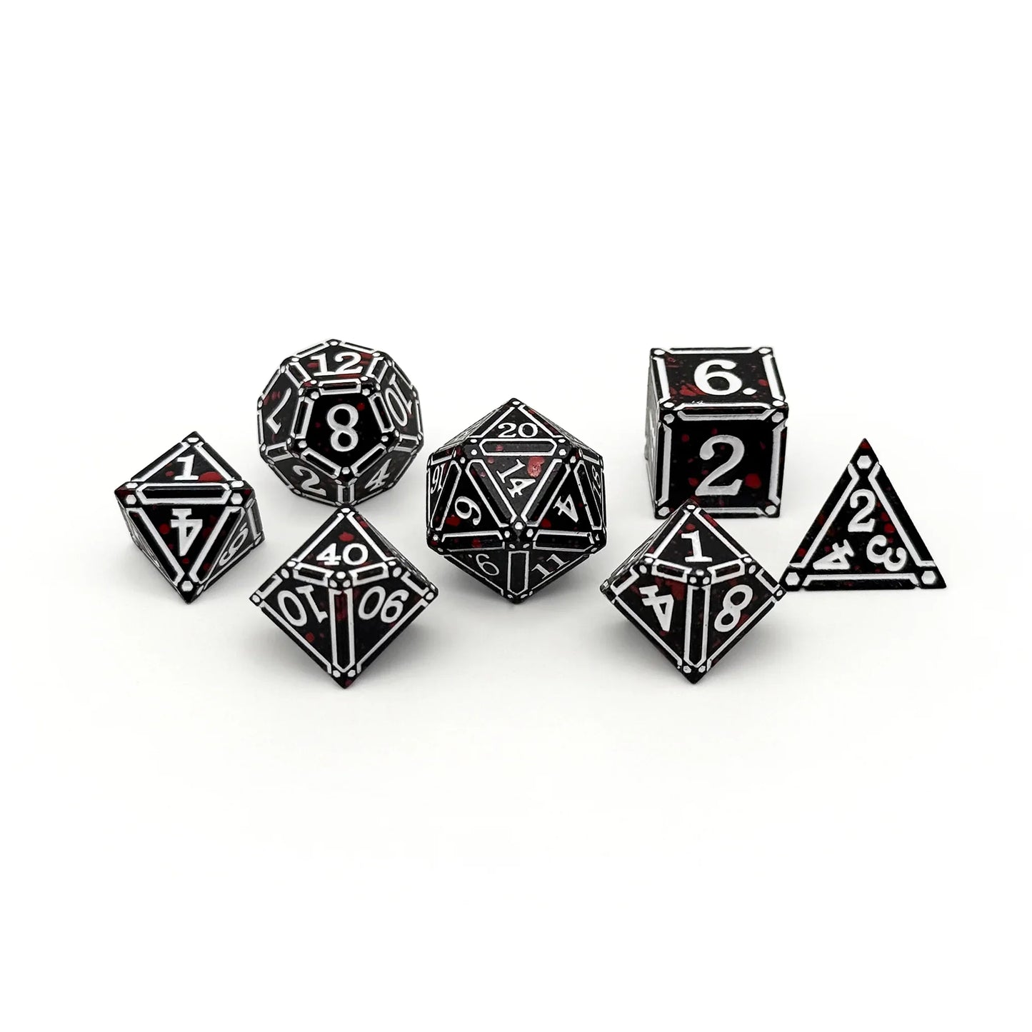 Ironworks - Hidden in the Shadows 7 Piece RPG set Alloy Dice