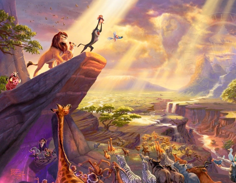 The Lion King Disney Thomas Kinkade Framed Art Print