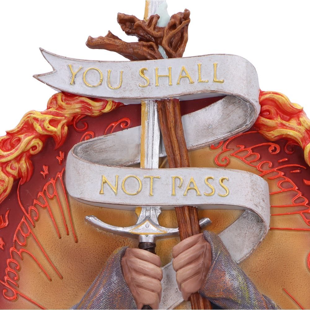 Lord of the Rings "You Shall Not Pass" Gandalf the Grey Wall Plaque by Nemesis Now