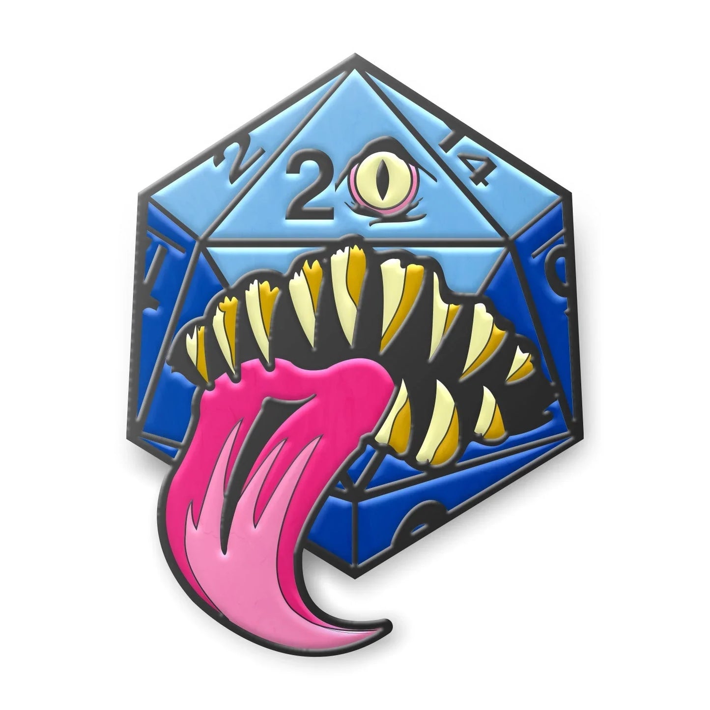 Mimic Die - Hard Enamel Adventure Dice Pin