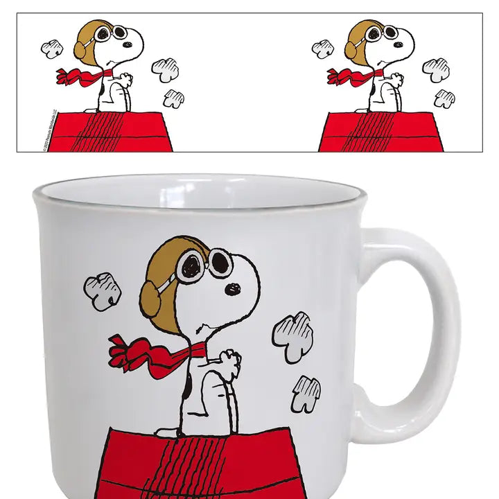 Peanuts Flying Ace-Doghouse 20oz Camper Mug