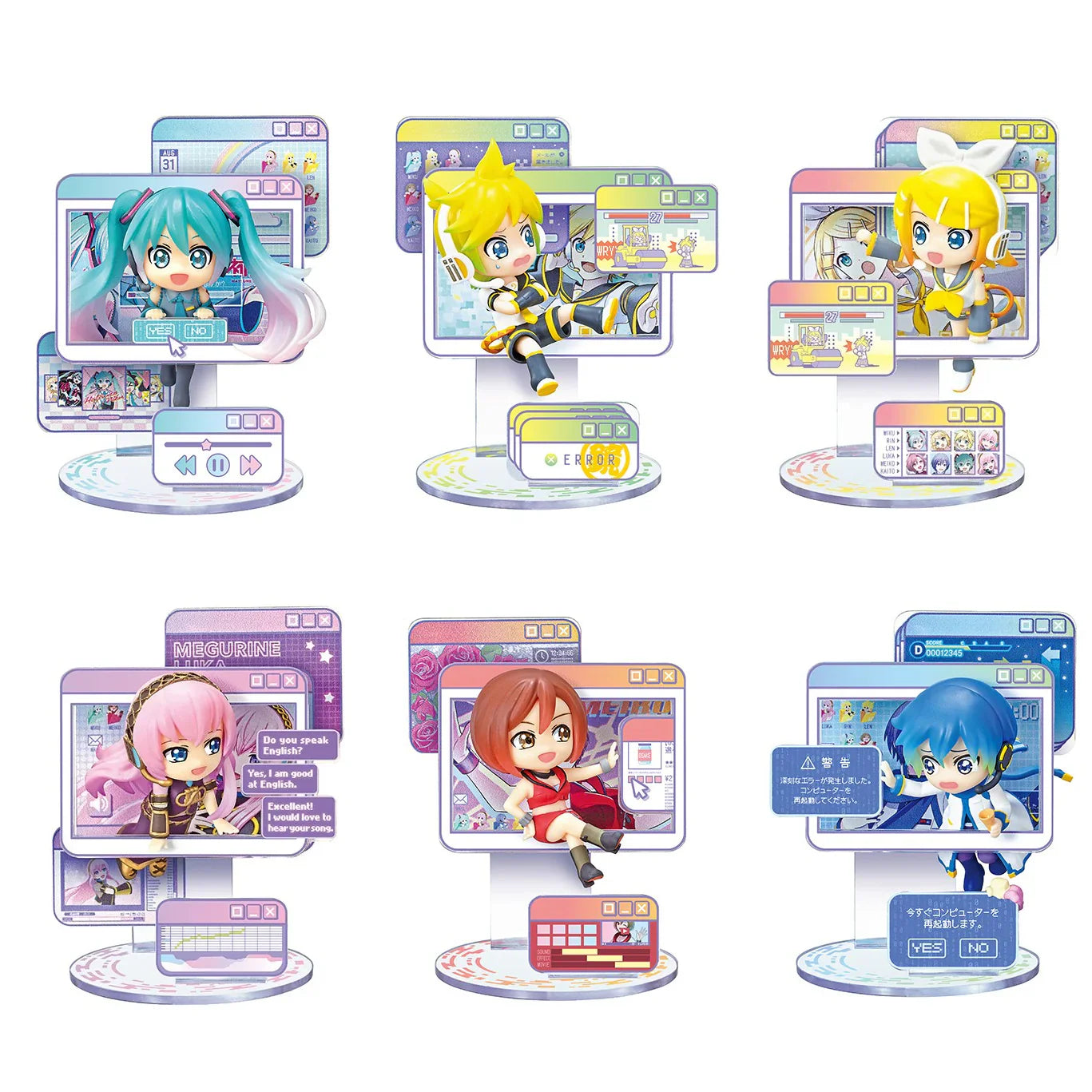 Hatsune Miku: Window Figure Collection Re-Ment Blind Box Figures Case of 6