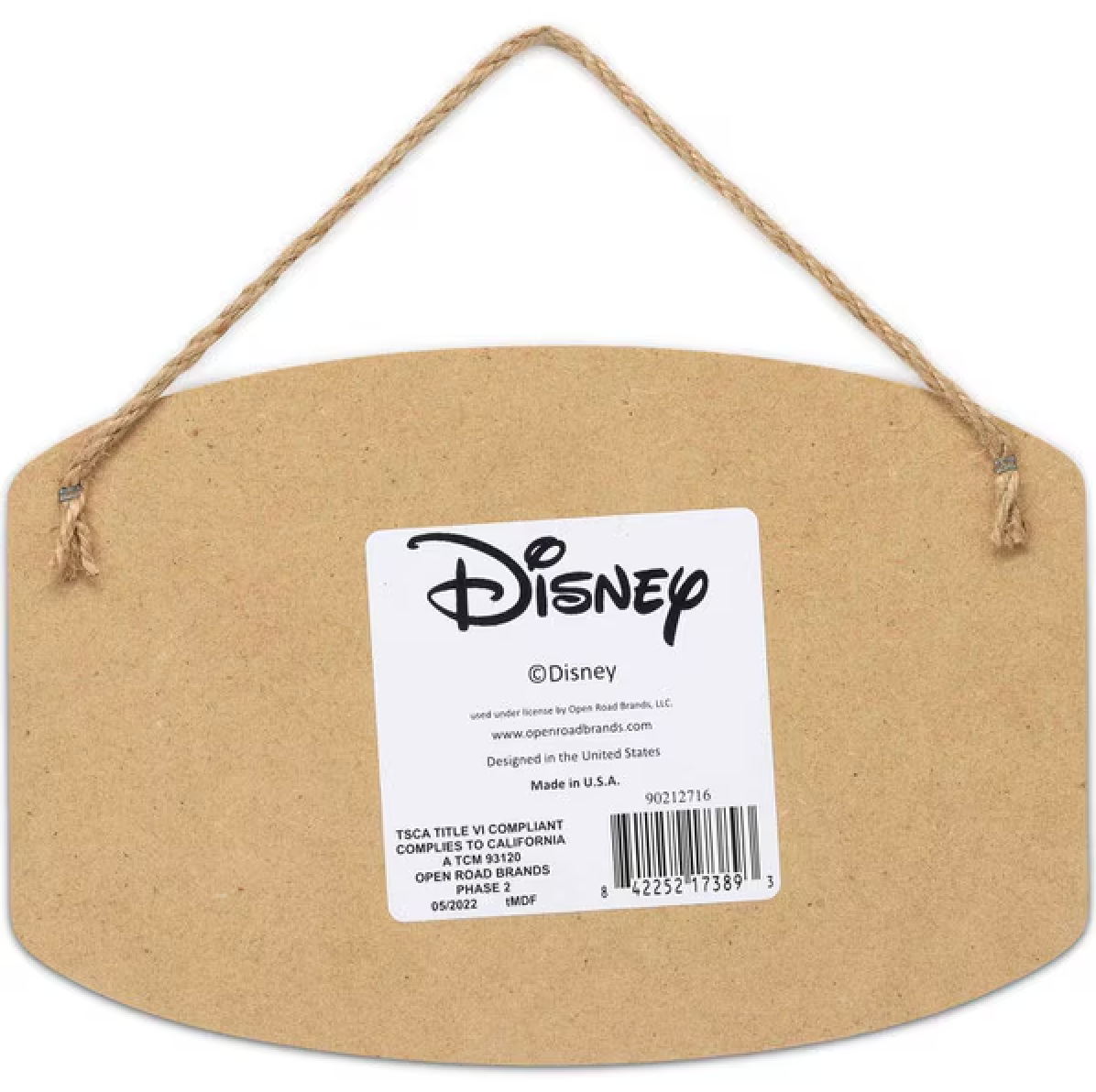 Disney Lilo and Stitch "Ohana" Pastel Hanging Wood Wall Sign