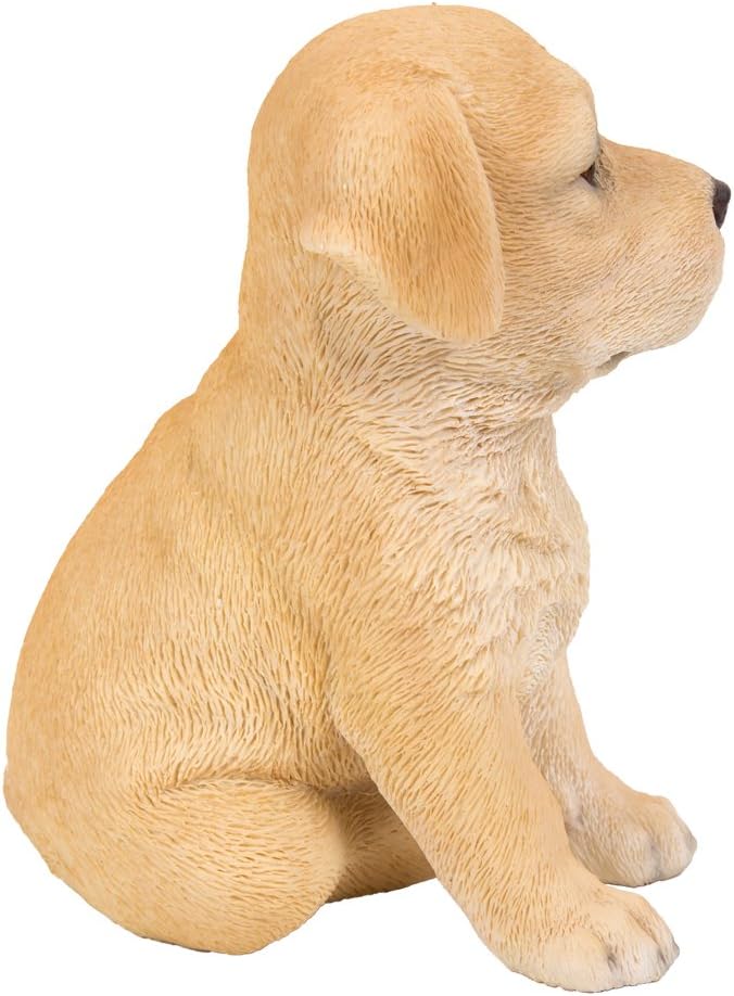 Seated Yellow Labrador Puppy Collectible Figurine