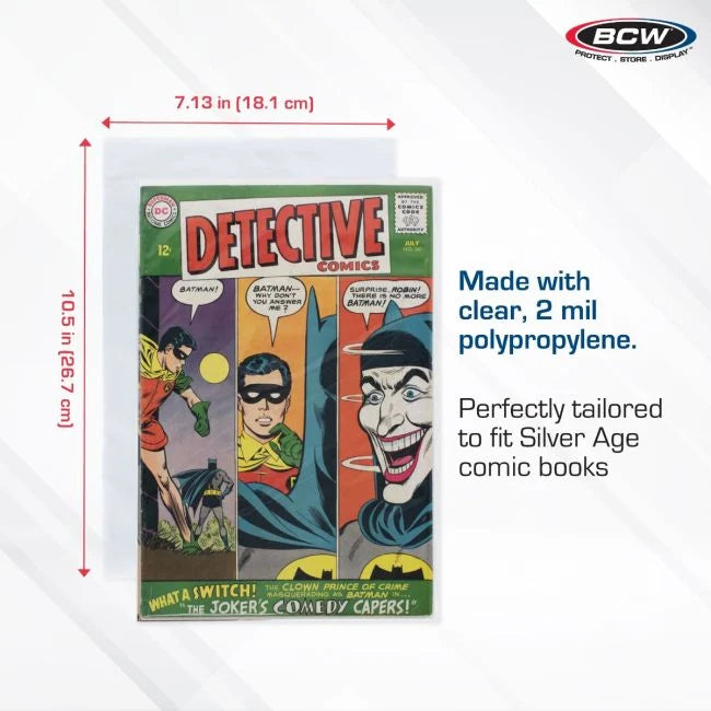 Silver/Regular Comic Bags 100 Pack