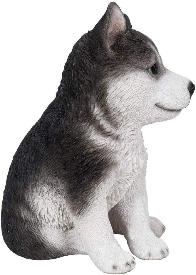 Sitting Husky Puppy Collectible Figurine