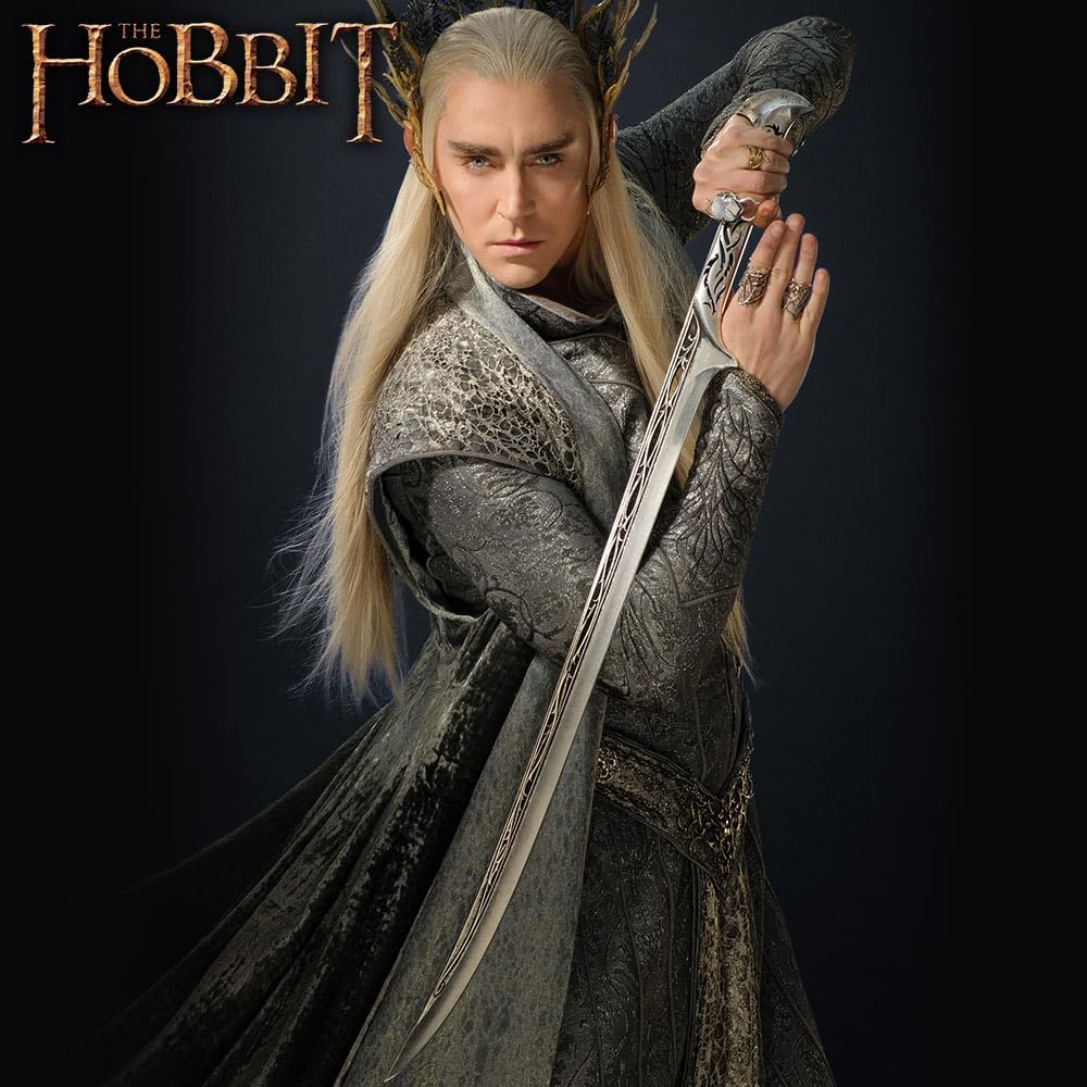 The Hobbit Sword Of Thranduil the Elvenking Replica with Wall Plaque