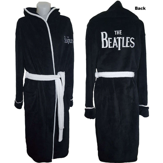 The Beatles Logo Plush Black Robe