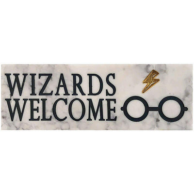 Wizards Welcome Hogwarts Harry Potter Desk Sign