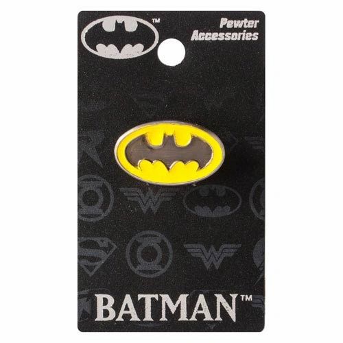 DC Comics Batman Logo Pewter Enamel Pin