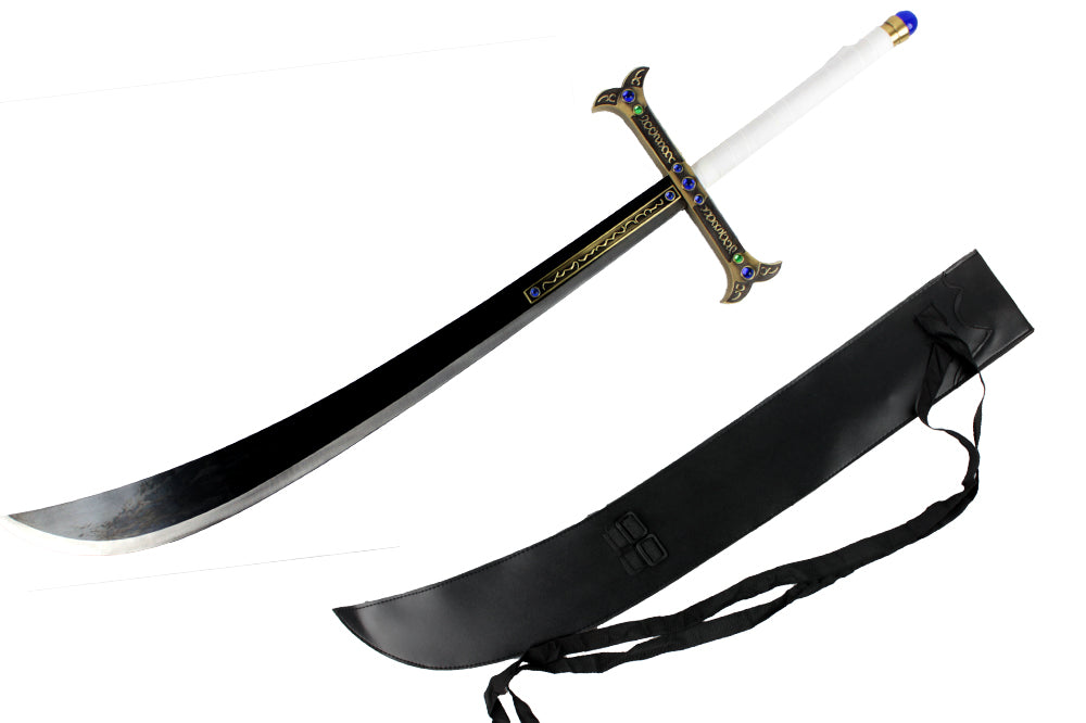 Pirate-Anime Hawk Eyes Black Blade Sword Steel Prop Replica