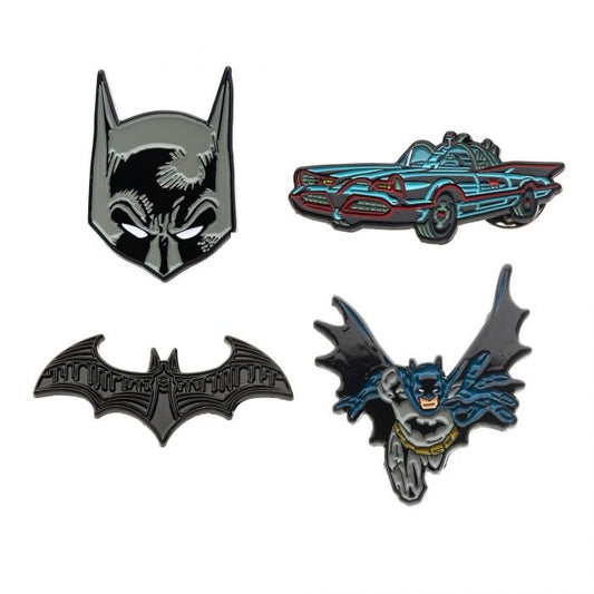 Batman DC Comics 4-piece Enamel Lapel Pin Set