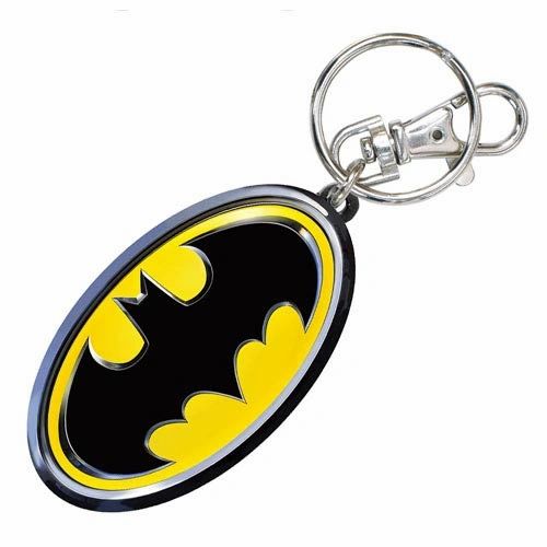 Batman Logo Pewter Keychain