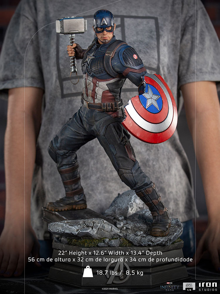 Captain America (Avengers: Infinity Saga) Marvel 1:4 Scale Legacy Replica Statue by Iron Studios