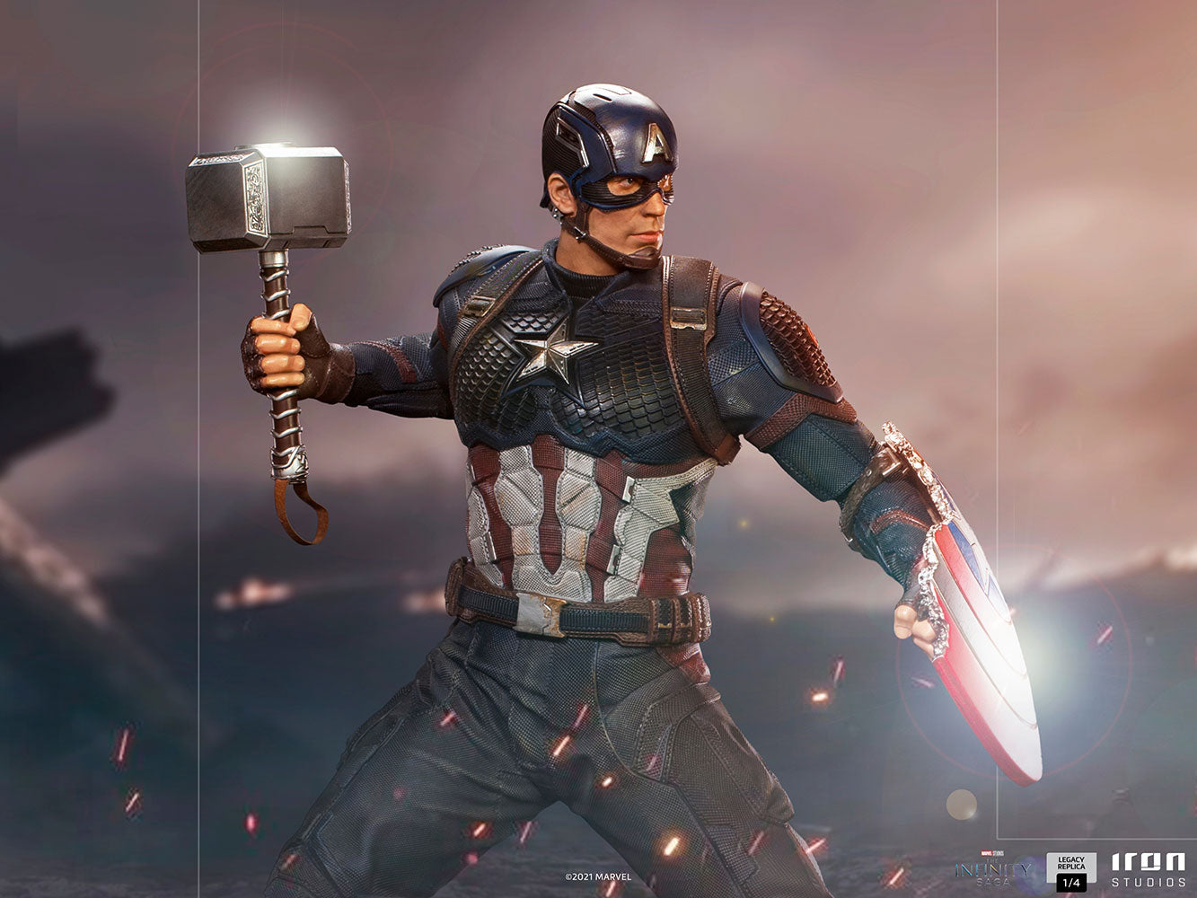 Captain America (Avengers: Infinity Saga) Marvel 1:4 Scale Legacy Replica Statue by Iron Studios