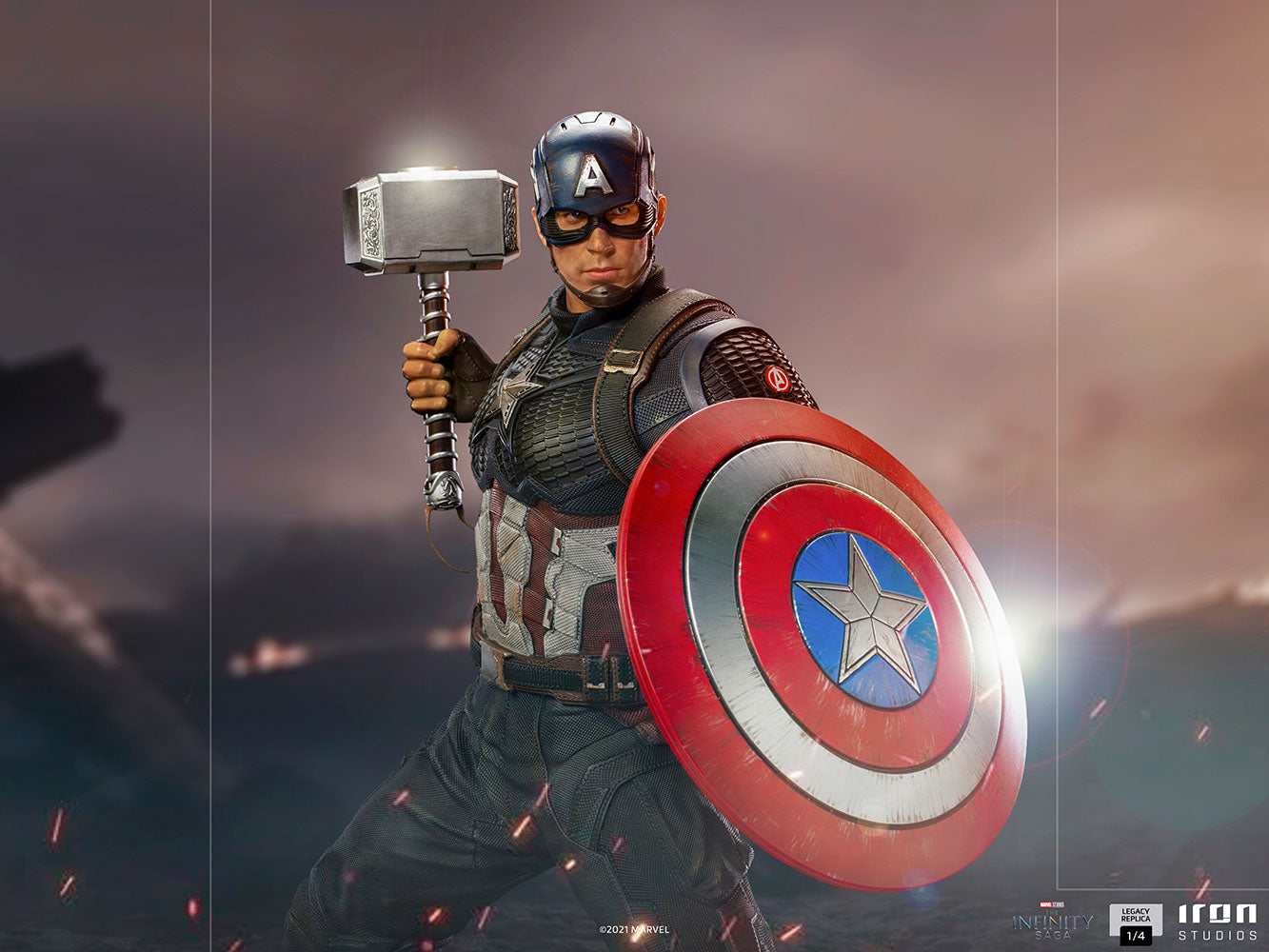 Captain America (Avengers: Infinity Saga) Marvel 1:4 Scale Legacy Replica Statue by Iron Studios