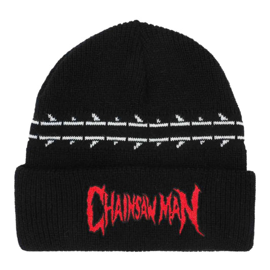 Chainsaw Man Logo Embroidered Cuff Beanie Hat