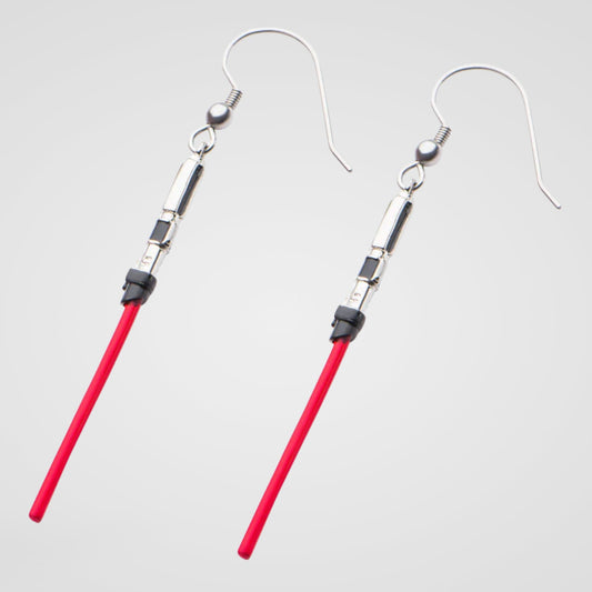 Darth Vader Red Lightsaber Star Wars Dangle Earrings