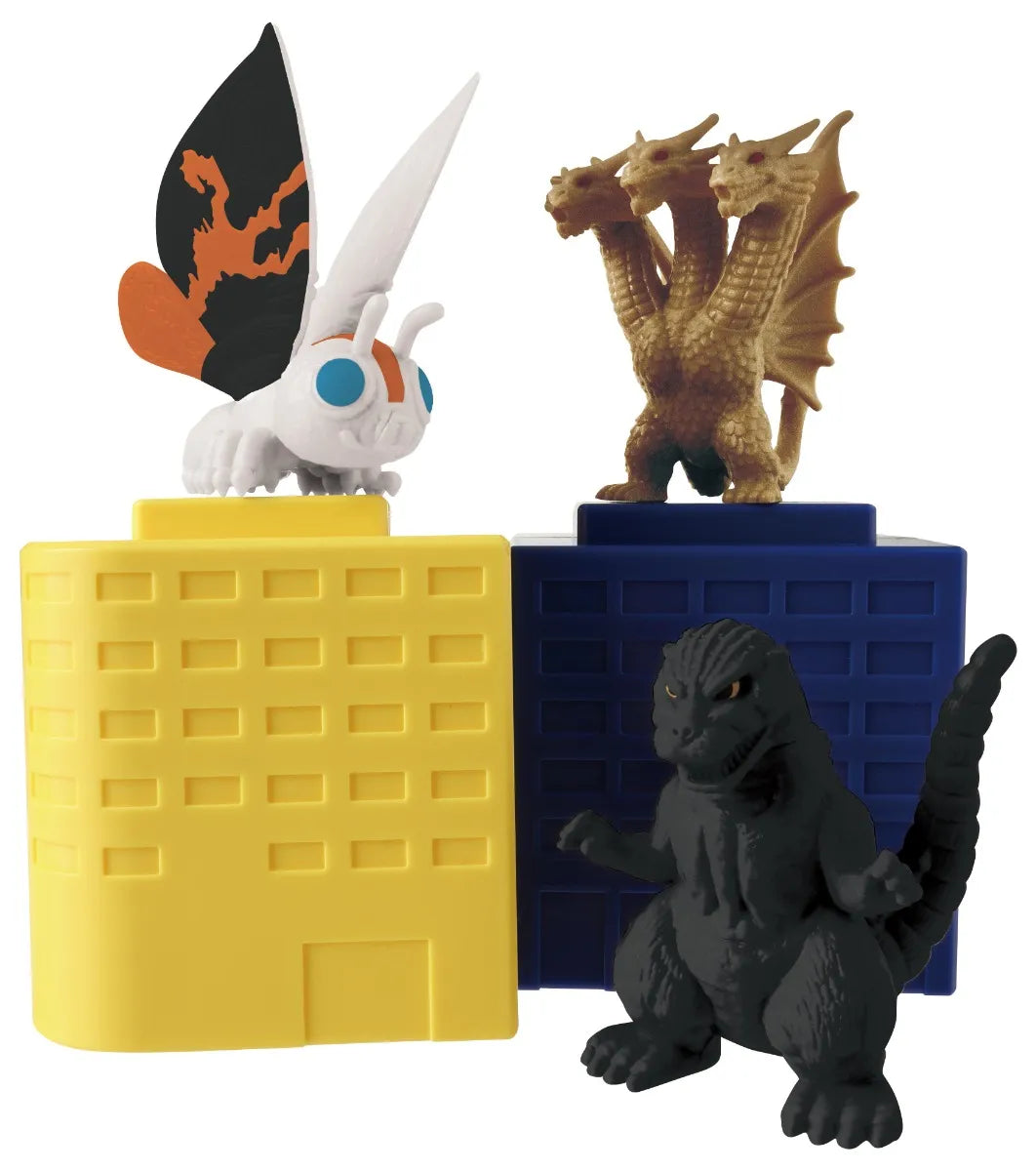 Godzilla 2in Scale Mini Figure with Building Gashapon Blind Box (Retail Box of 12)