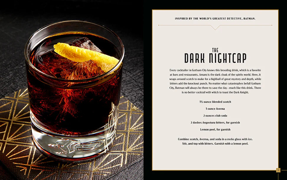 Batman DC Comics Gotham City Cocktails Recipe Book