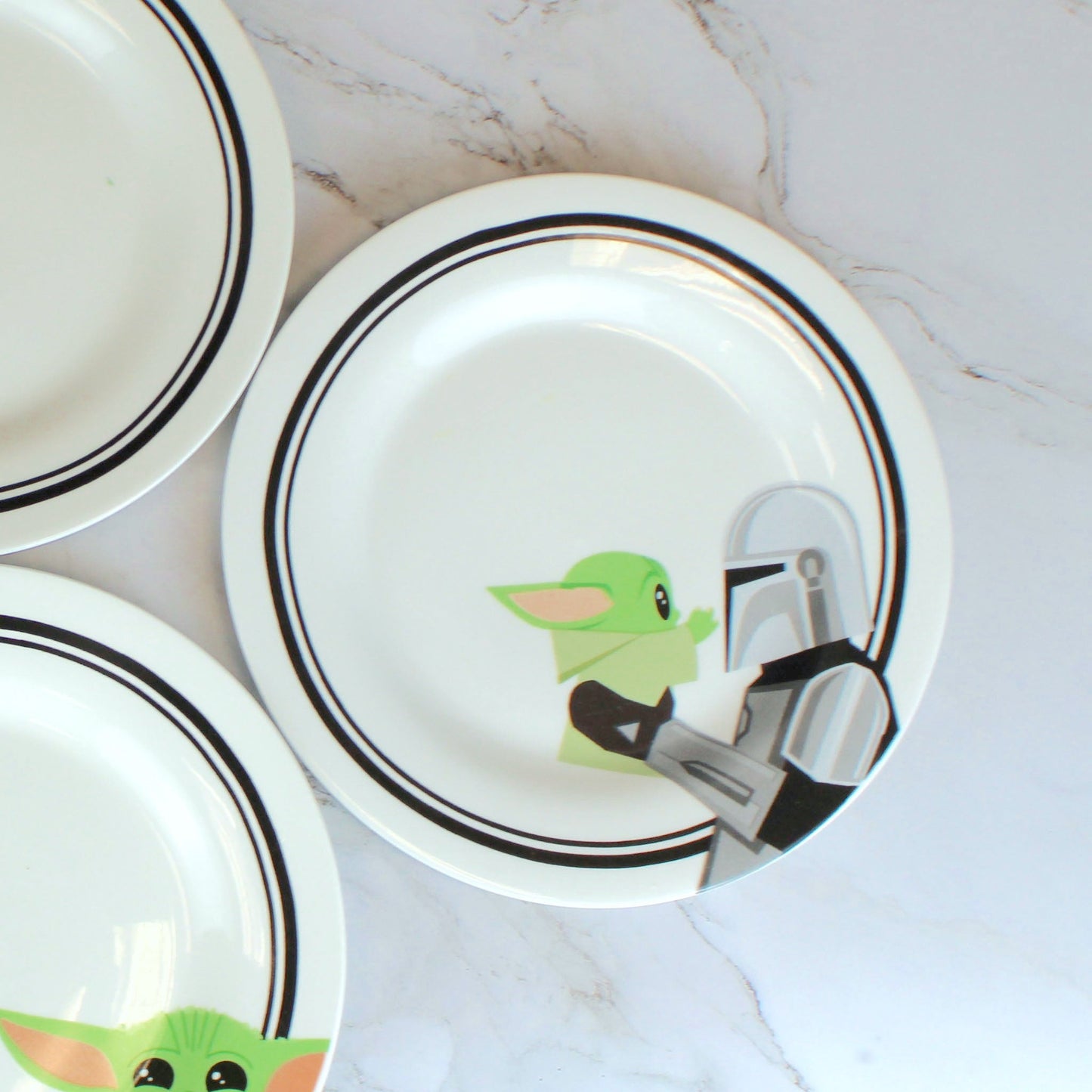 Grogu & Mando (Star Wars: The Mandalorian) 4-Piece Ceramic Plate Set