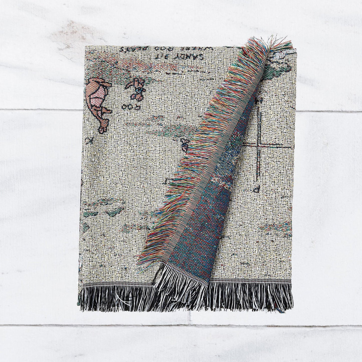 Hundred Acre Woods Winnie the Pooh Woven Tapestry Throw Blanket