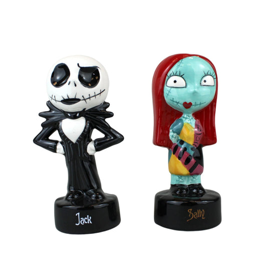 Tim Burton's The Nightmare Before Christmas Jack And Sally Ceramic Salt & Pepper Shaker Set
