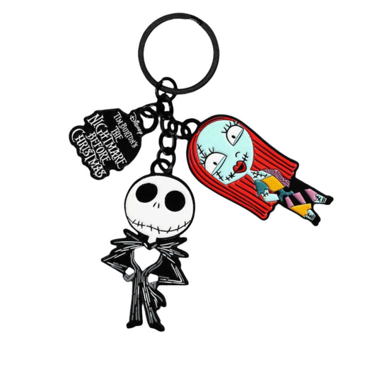 The Nightmare Before Christmas Jack & Sally Muti Charm Keychain