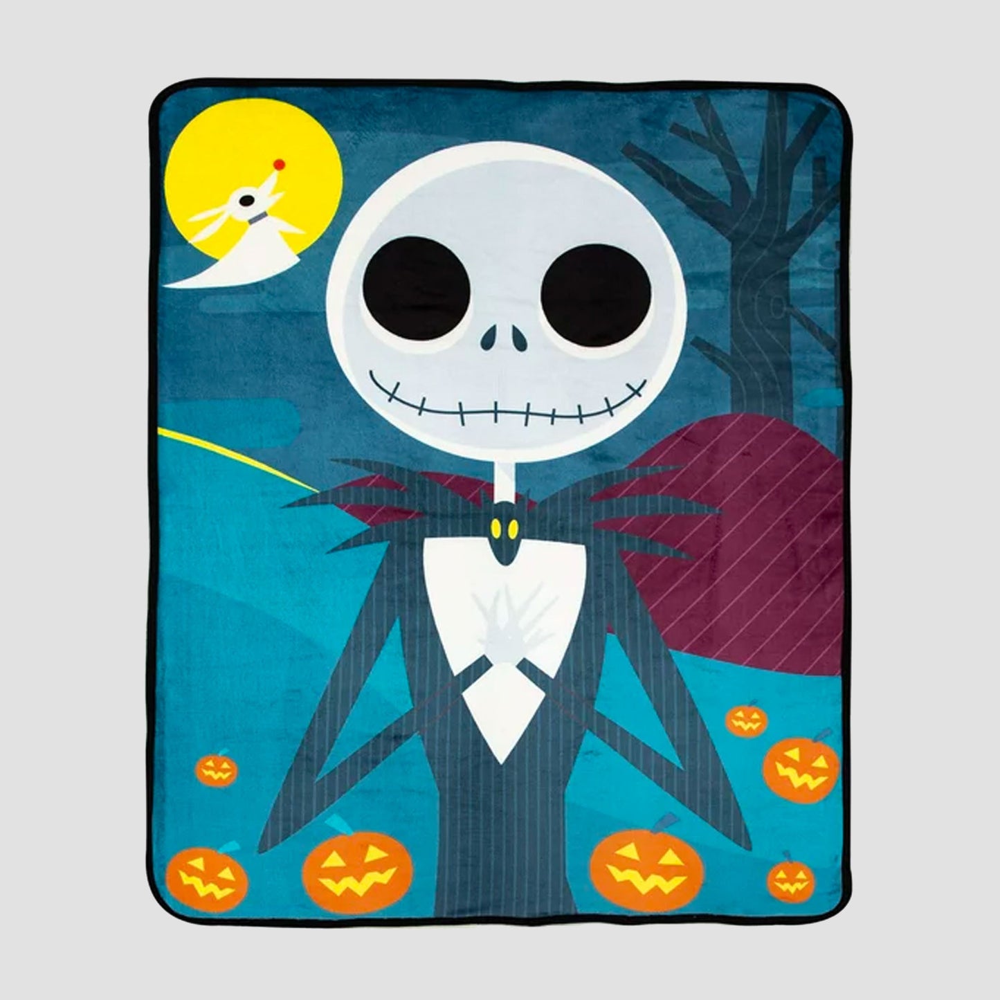 Jack Skellington (Nightmare Before Christmas) Disney Silk Touch Sherpa Backed Throw Blanket