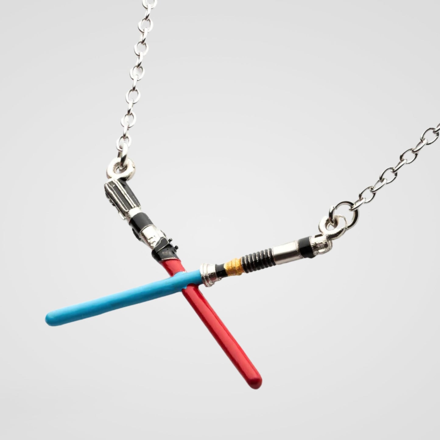Kenobi and Vader Crossed Lightsabers (Star Wars: Obi-Wan Kenobi) Pendant Necklace