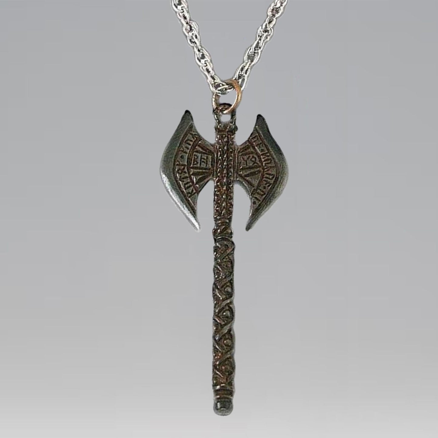 Lord of the Rings Dwarf Battle Axe Bronze Necklace