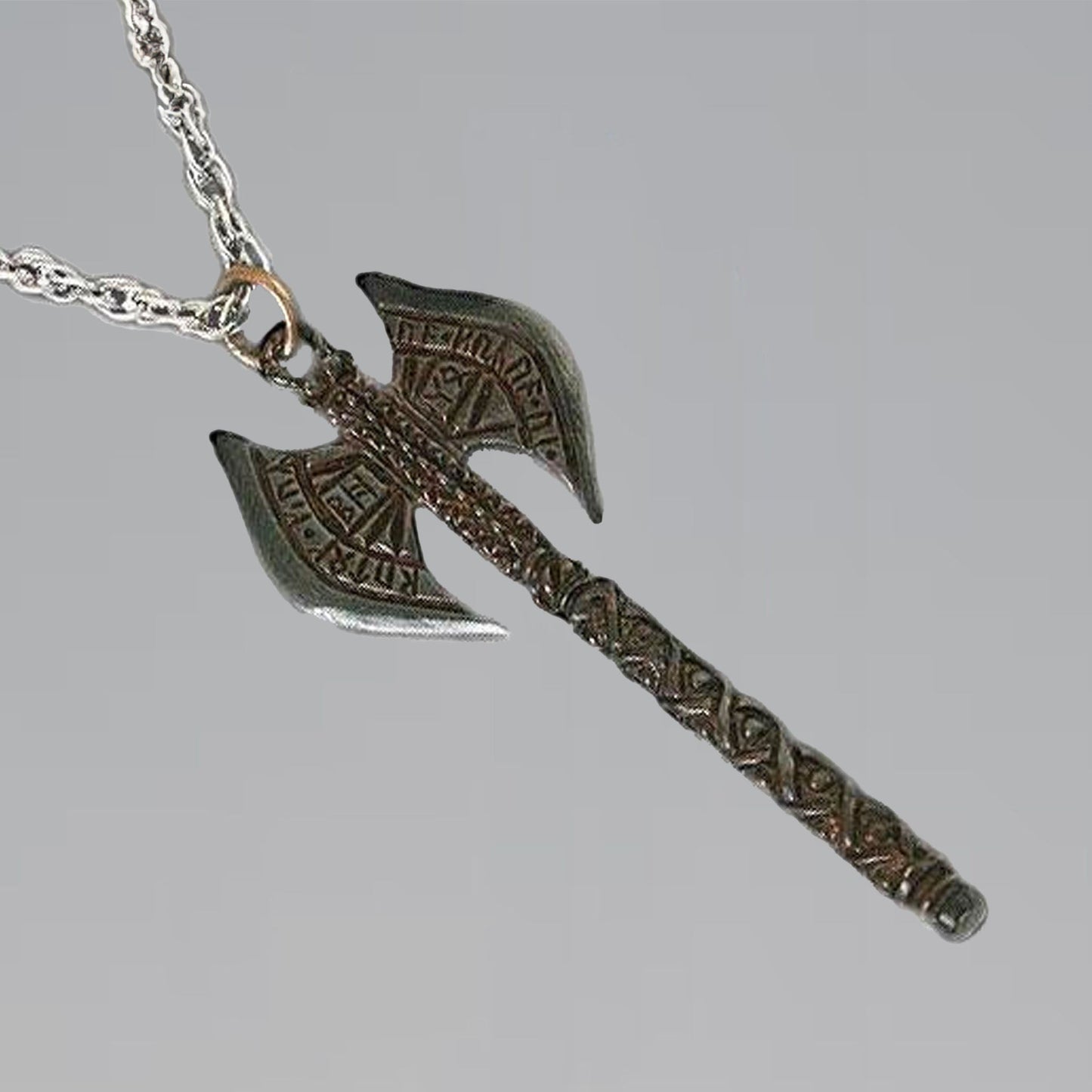 Lord of the Rings Dwarf Battle Axe Bronze Necklace